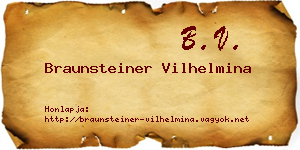 Braunsteiner Vilhelmina névjegykártya